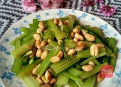 凉拌芹菜花生米的做法图解4