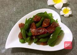 腊肠炒青椒的做法图解8