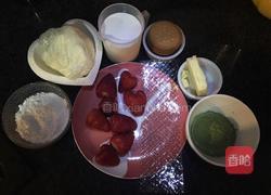 草莓抹茶芝士蛋糕的做法图解1