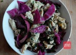 紫甘蓝炒鸡蛋的做法图解5