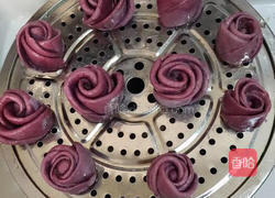 紫薯玫瑰花馒头的做法图解10