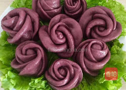 紫薯玫瑰花馒头的做法图解11