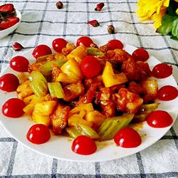 番茄菠萝鸡块的做法[图]