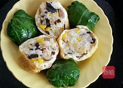 糯米酿豆腐菜包的做法图解6