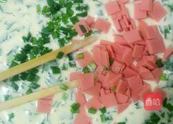 火腿韭菜鸡蛋饼。的做法图解4