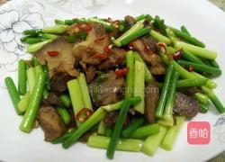蒜苔炒肘花肉的做法图解8