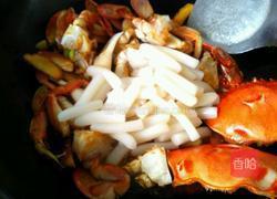 香辣蟹炒年糕的做法图解4