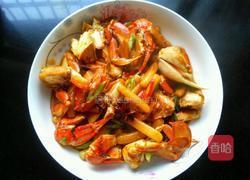 香辣蟹炒年糕的做法图解6