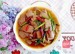 羊血炒蒜苗的做法图解8