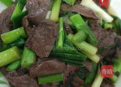 蒜苗炒猪血（微辣版）的做法图解4