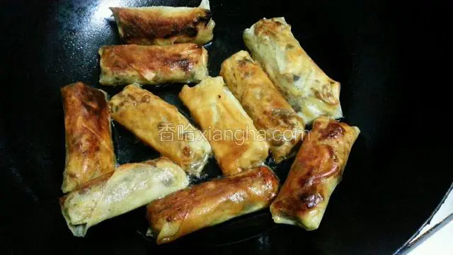 馅料熟了，所以皮焦焦的就可以了