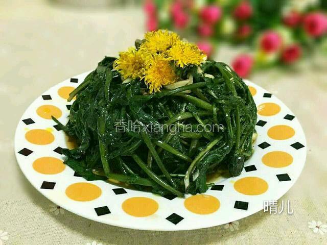蒜茸拌蒲公英