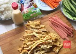 Illustration of how to make sushi 1