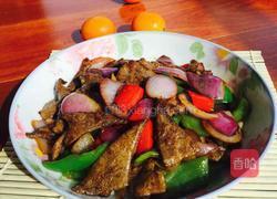 爆炒七彩猪肝的做法图解6