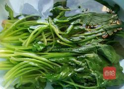 凉拌菠菜花生米的做法图解3