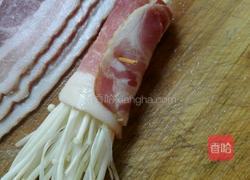 培根金針菇卷的做法图解4