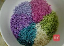 彩虹色彩蒸饭的做法图解4