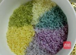 彩虹色彩蒸饭的做法图解6