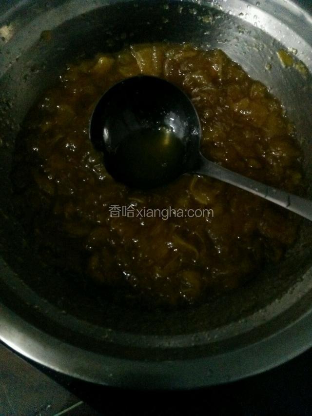 熬的时间大约需要30分钟，慢慢熬到浓稠，关火。
