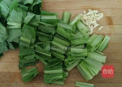 猪血炒小白菜的做法图解4