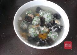荠菜猪肉丸子海鲜汤的做法图解9