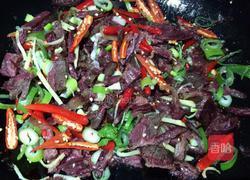 辣椒炒牛肉的做法图解4