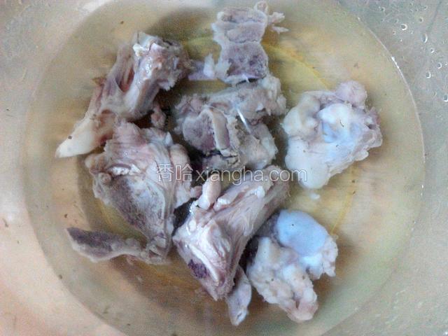 猪骨过冷水、清洗干净