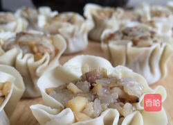 鲜笋香菇糯米烧卖的做法图解6