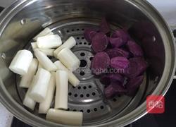 山药紫薯糕的做法图解1