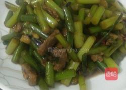 肉片炒蒜薹的做法图解4