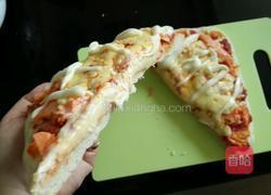 面包机烟熏三文鱼披萨(烤肉披萨)的做法图解9