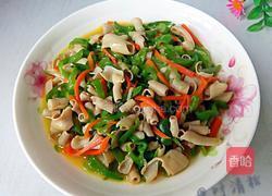 青椒鸭肠的做法图解3