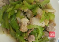 肉片炒苦瓜的做法图解4
