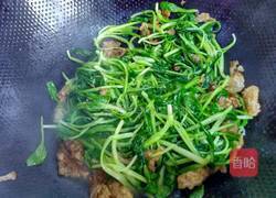 毛菜炒油渣的做法图解4