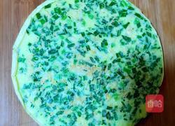 韭菜虾皮鸡蛋饼的做法图解4