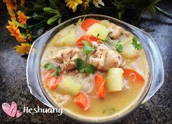 鸡腿冬瓜胡萝卜粉丝汤