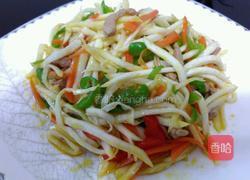 茭白炒肉丝的做法图解6