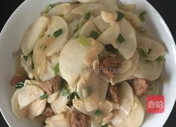 小虾米炒白萝卜的做法图解3