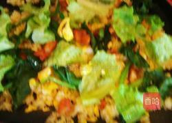 蔬菜炒饭的做法图解3