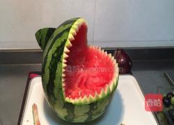 萌萌鲨鱼水果拼盘的做法图解7