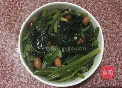 菠菜陈醋花生米的做法图解11