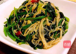 金针菇粉丝拌菠菜的做法图解9