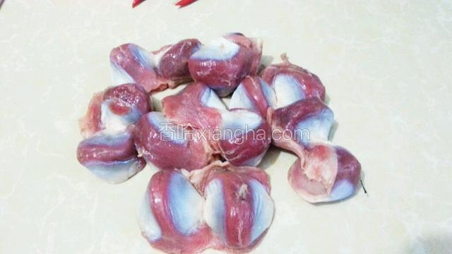 准备好鸭胗