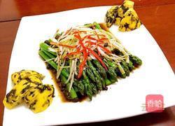 油淋芦笋配海菜窝头的做法图解10