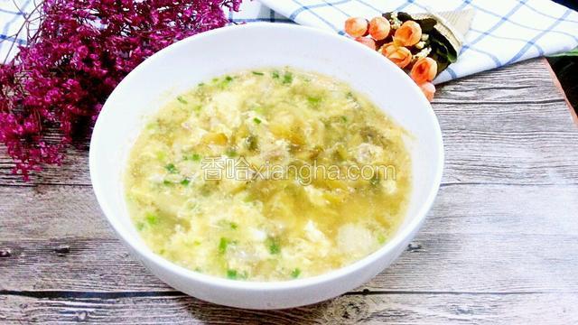 蛋花榨菜肉丝汤