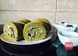 抹茶蜜豆蛋糕卷的做法图解15