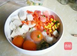 馒头鸭蛋时蔬饼的做法图解3