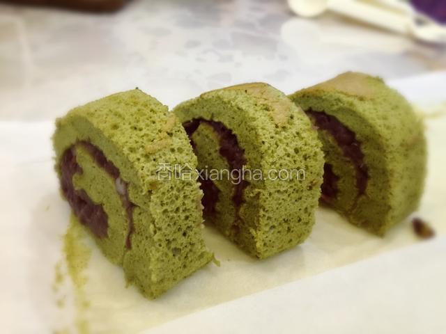 红豆抹茶卷