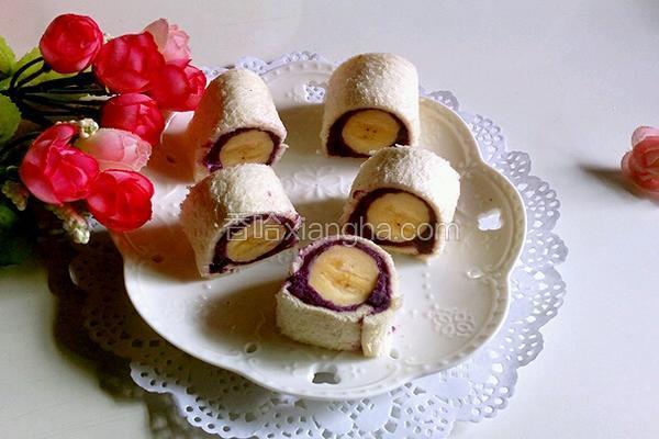 香蕉紫薯卷(吐司版)
