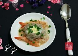 鲜虾肉饼蒸蛋的做法图解8